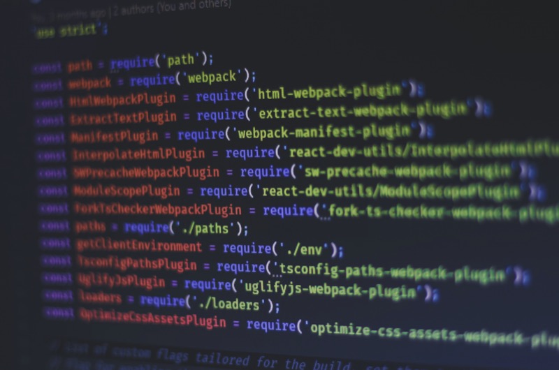 Lines of source code on a developer's screen